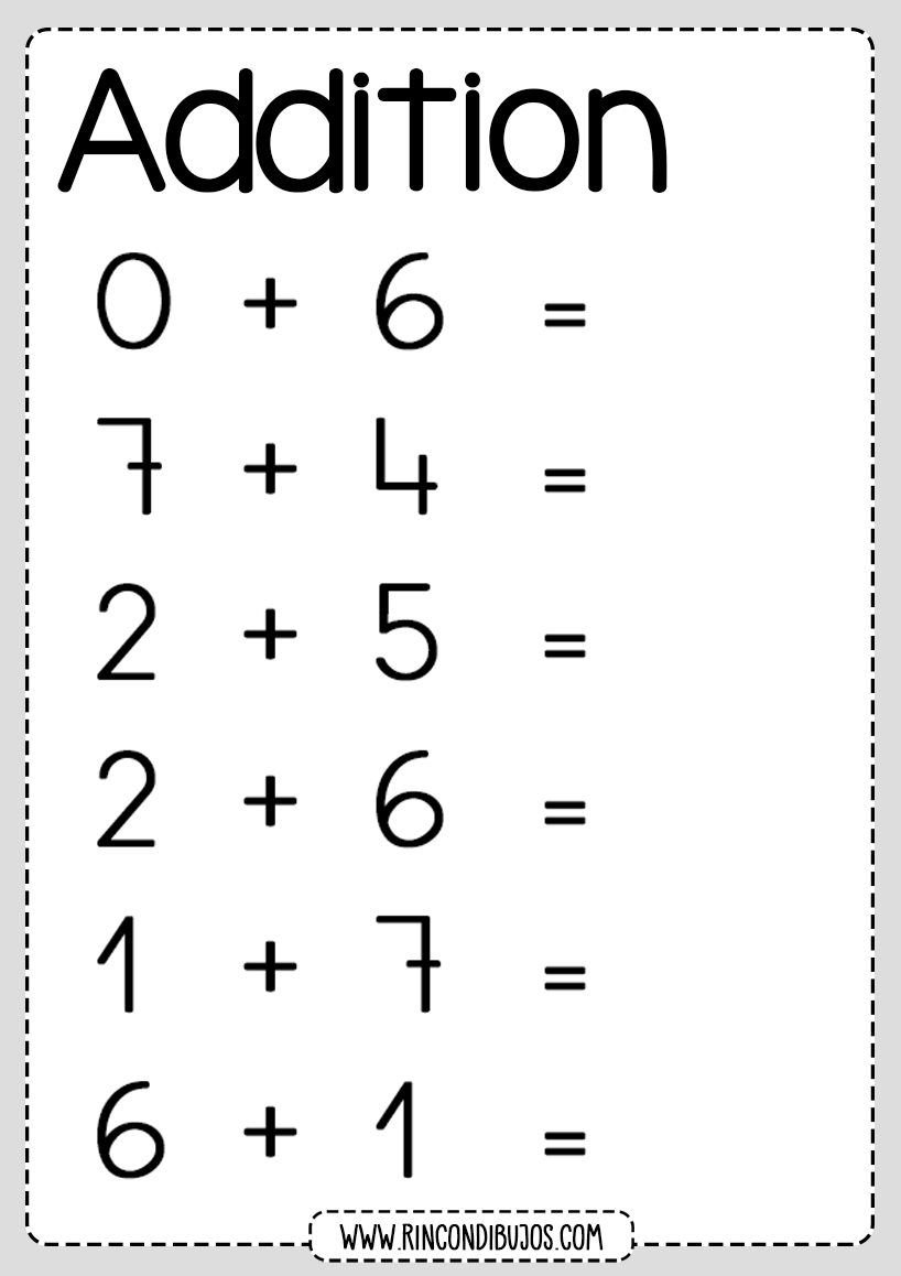 Addition worksheets grade 1