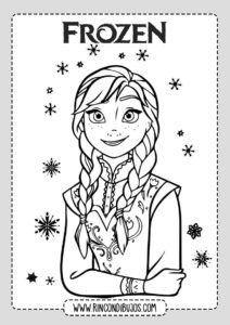 Anna Frozen Para Colorear