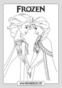 Anna y Elsa para Colorear