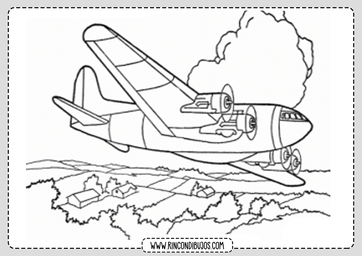 Colorear Dibujos de Aviones