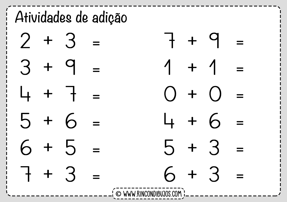 Continhas De Adição Simples