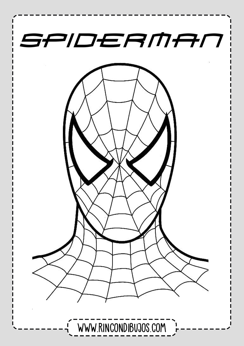 Dibujo Cara Spiderman