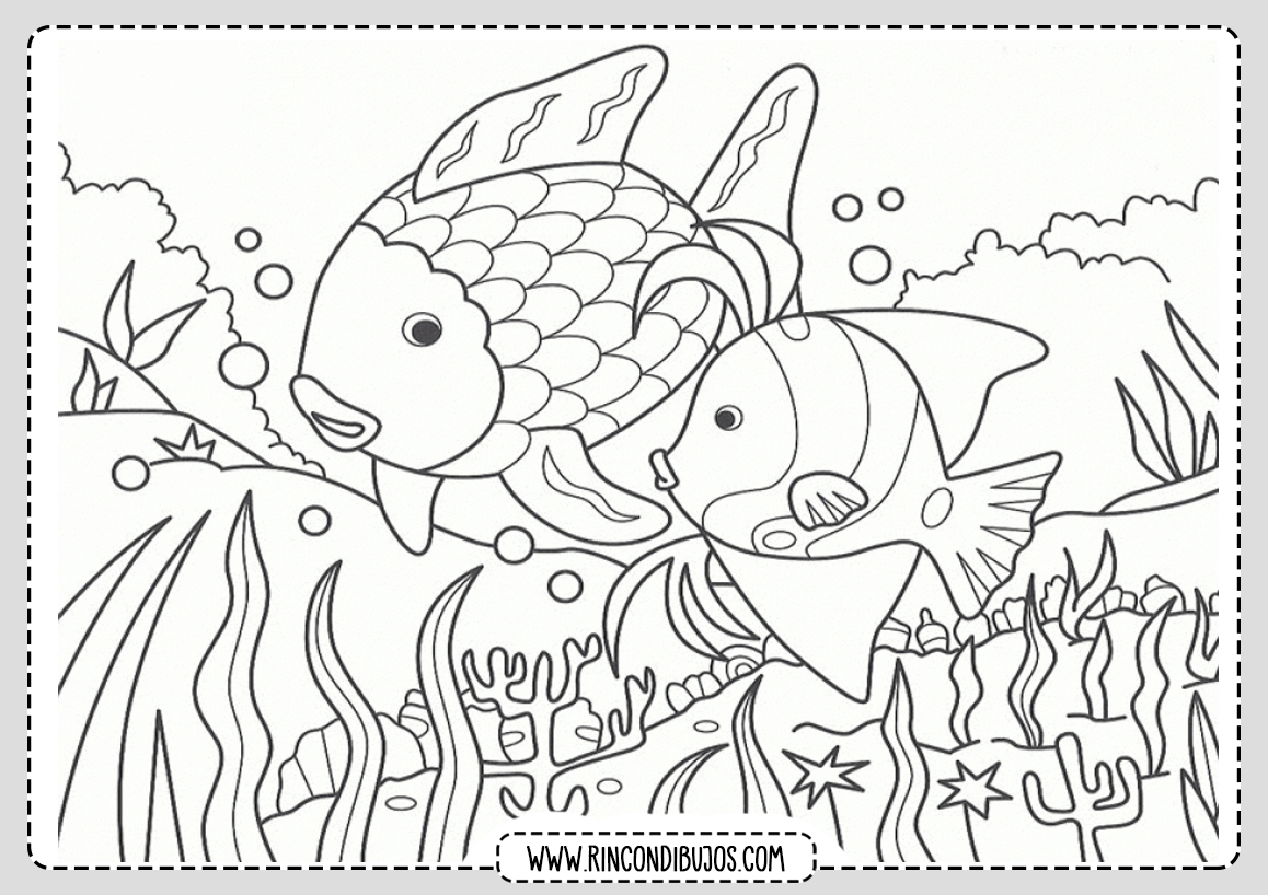 Dibujo Mar Peces Colorear