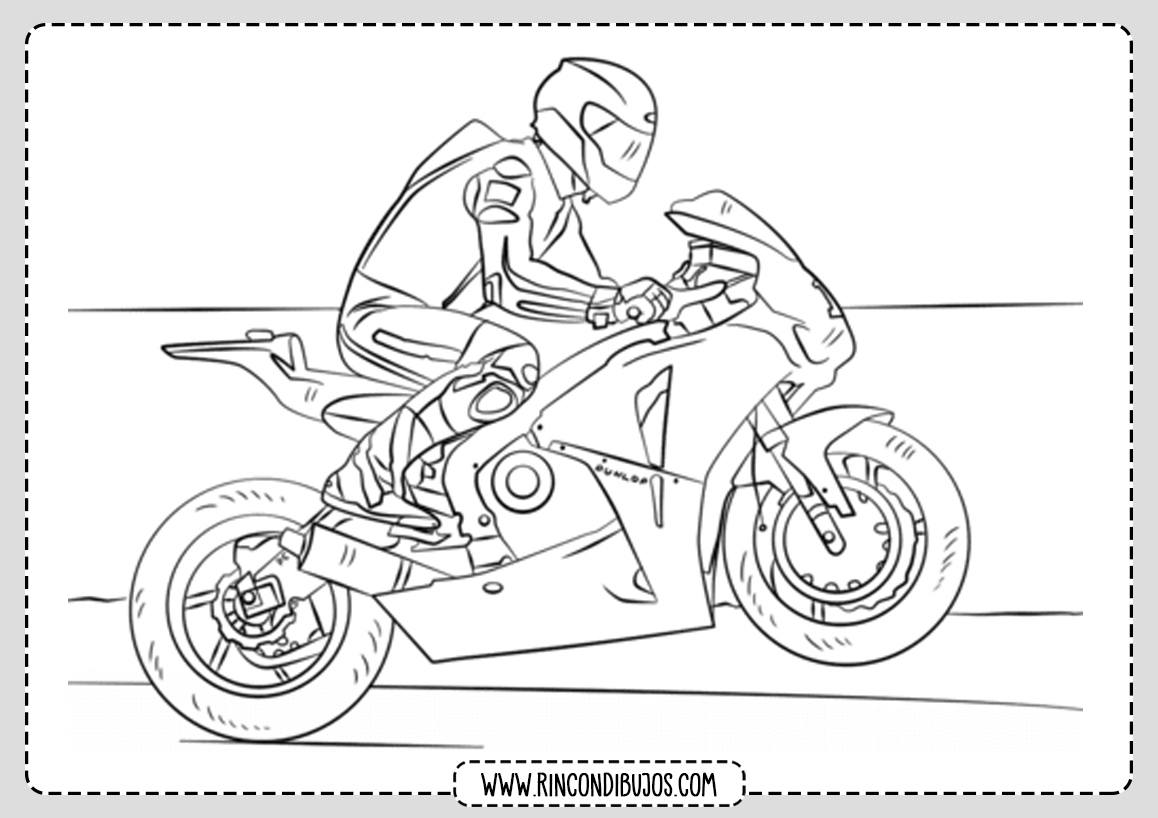 Dibujo Motocicleta Colorear