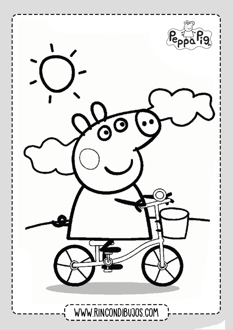 Dibujo Peppa Pig Jugando para colorear