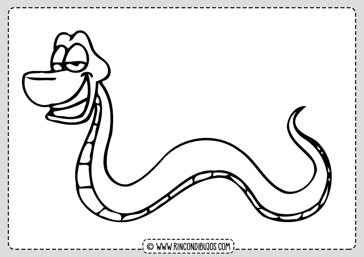 Dibujo Serpiente Cartoon Colorear