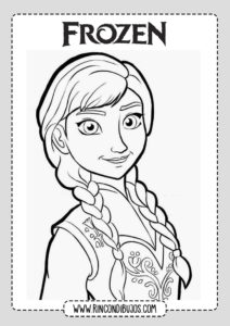 Dibujos colorear Frozen Anna