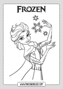 Dibujos colorear Frozen Elsa