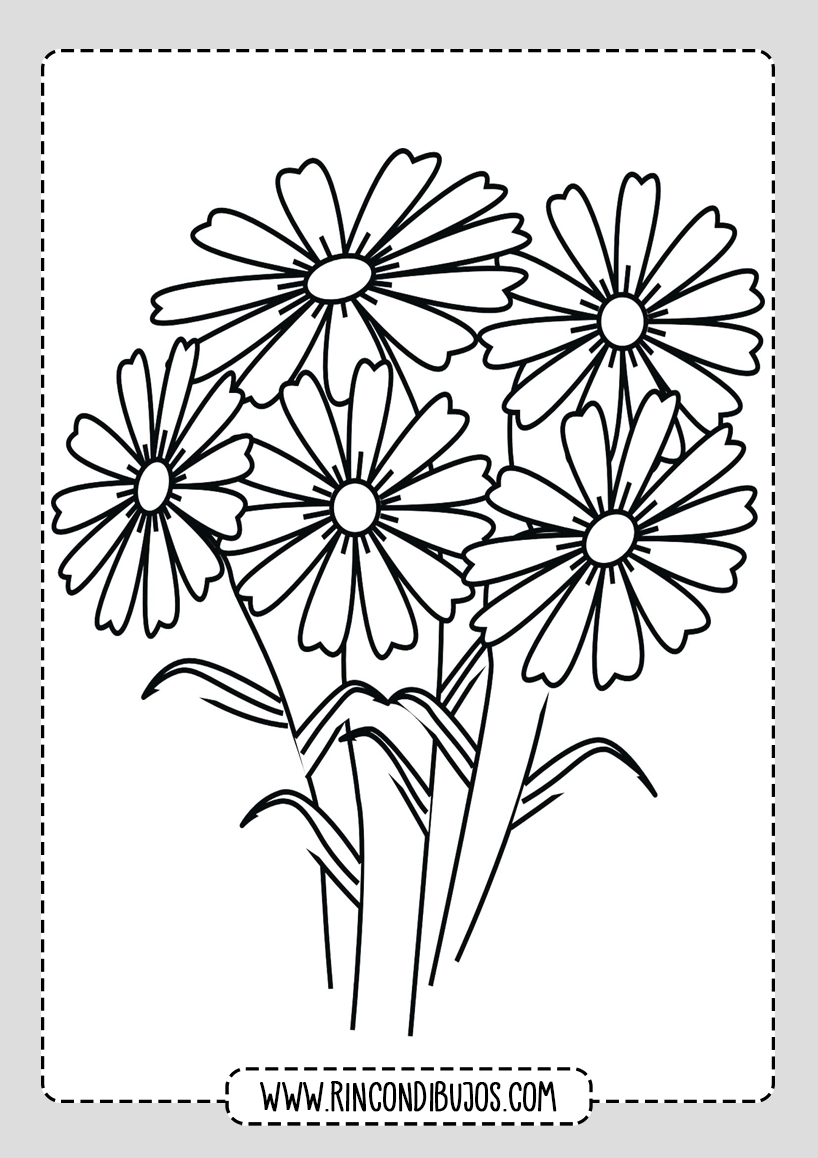 Dibujos de Flores Bonitas para colorear