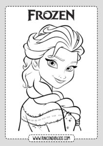 Dibujos de Frozen 2 colorear Elsa
