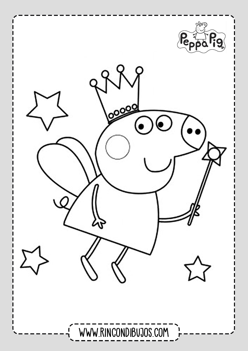 Dibujos de Peppa Pig para colorear 【Descarga gratis】