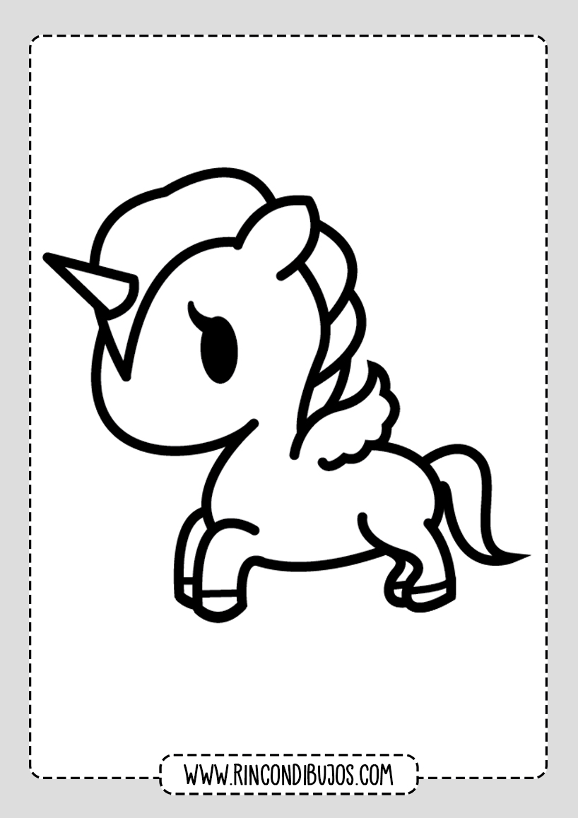 Dibujos de Unicornios para imprimir y colorear
