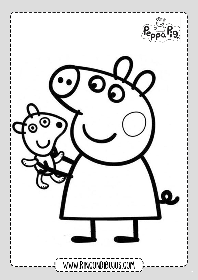 Peppa Pig  Peppa para pintar, Peppa pig para colorear, Dibujo de