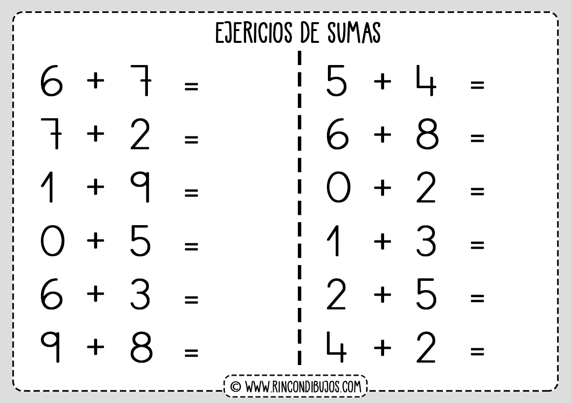 Fichas de Sumas Y Calculo Mental