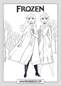 Laminas de Frozen para Pintar