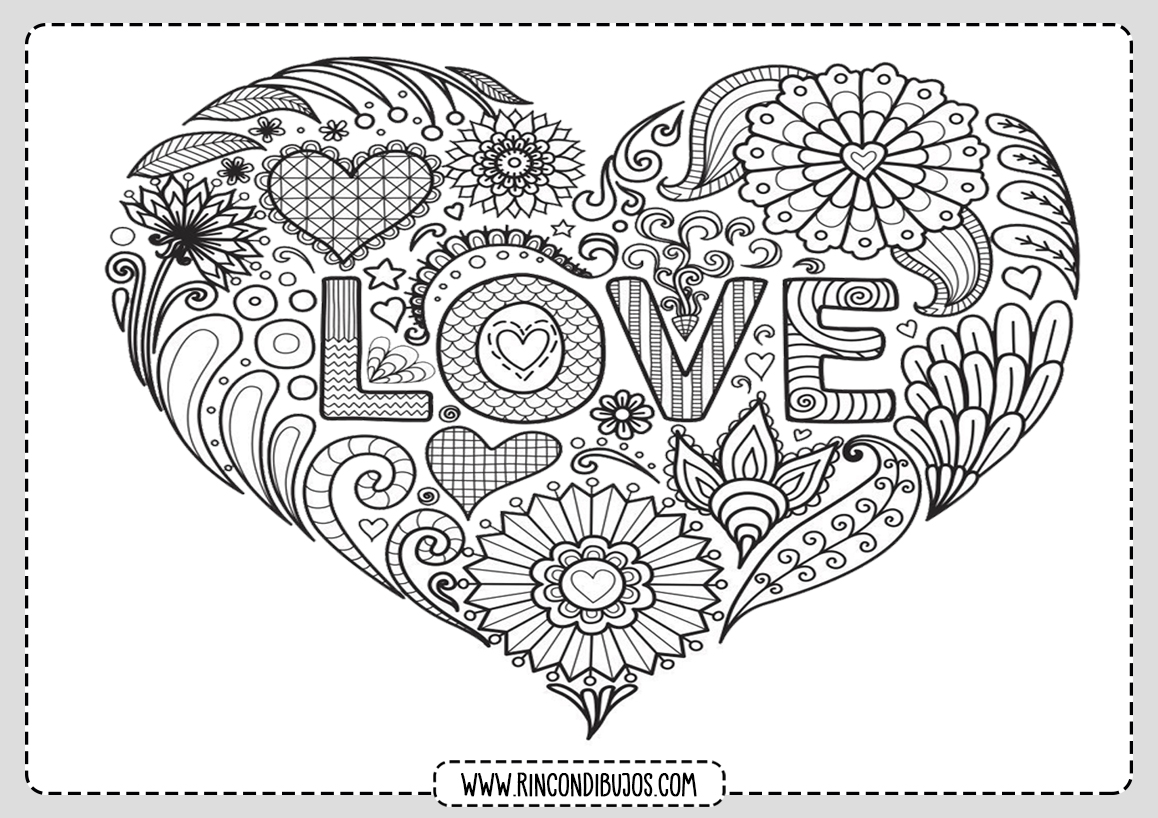 Love Dibujos de Amor Colorear