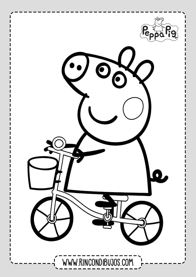 Peppa Pig Para Colorear y Dibujar