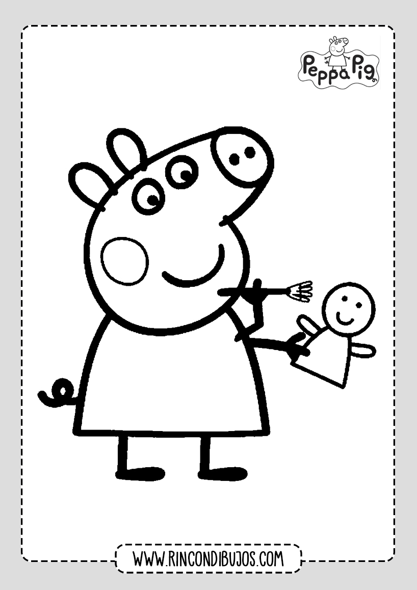 Peppa Pig Para impirmir y colorear