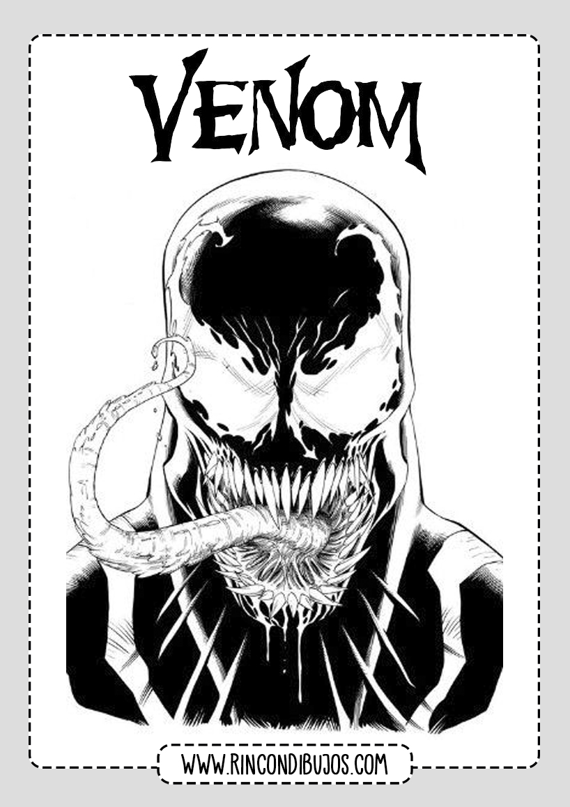 Plantilla Venom Colorear