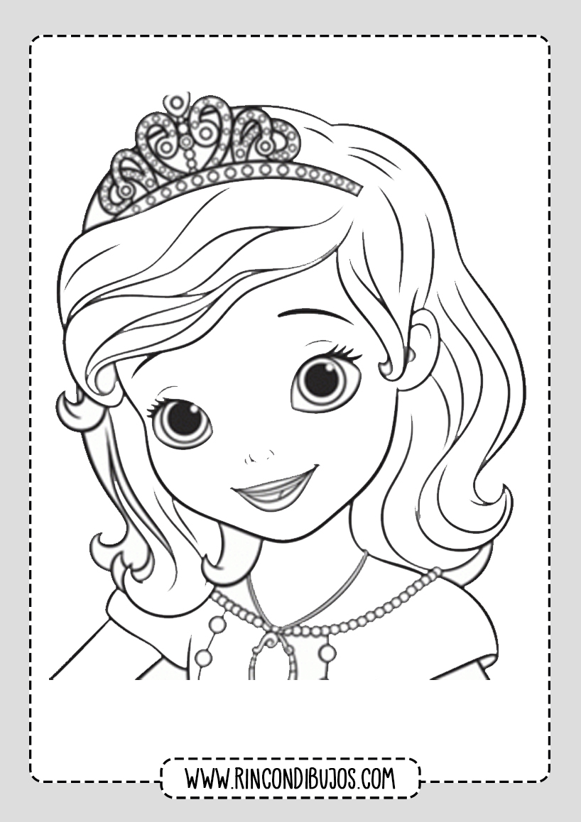 Princesa Sofia Colorear y Pintar gratis