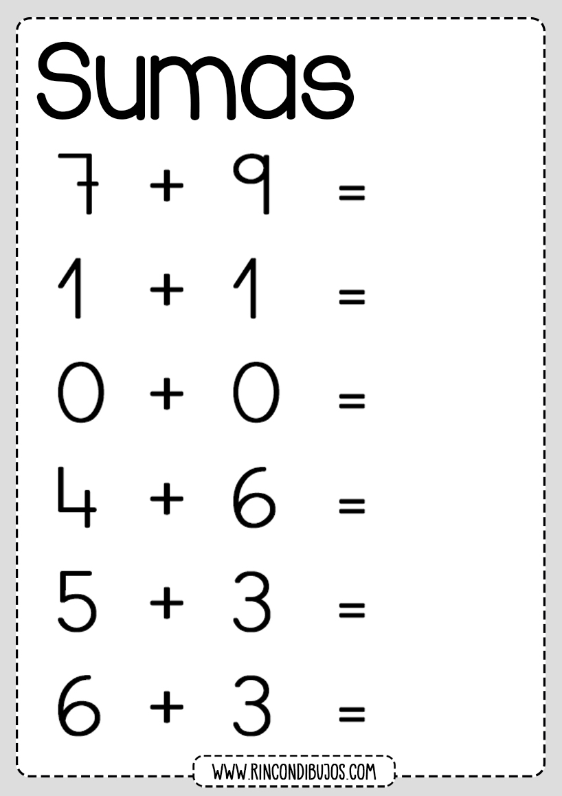 Sumas dos cifras Primaria