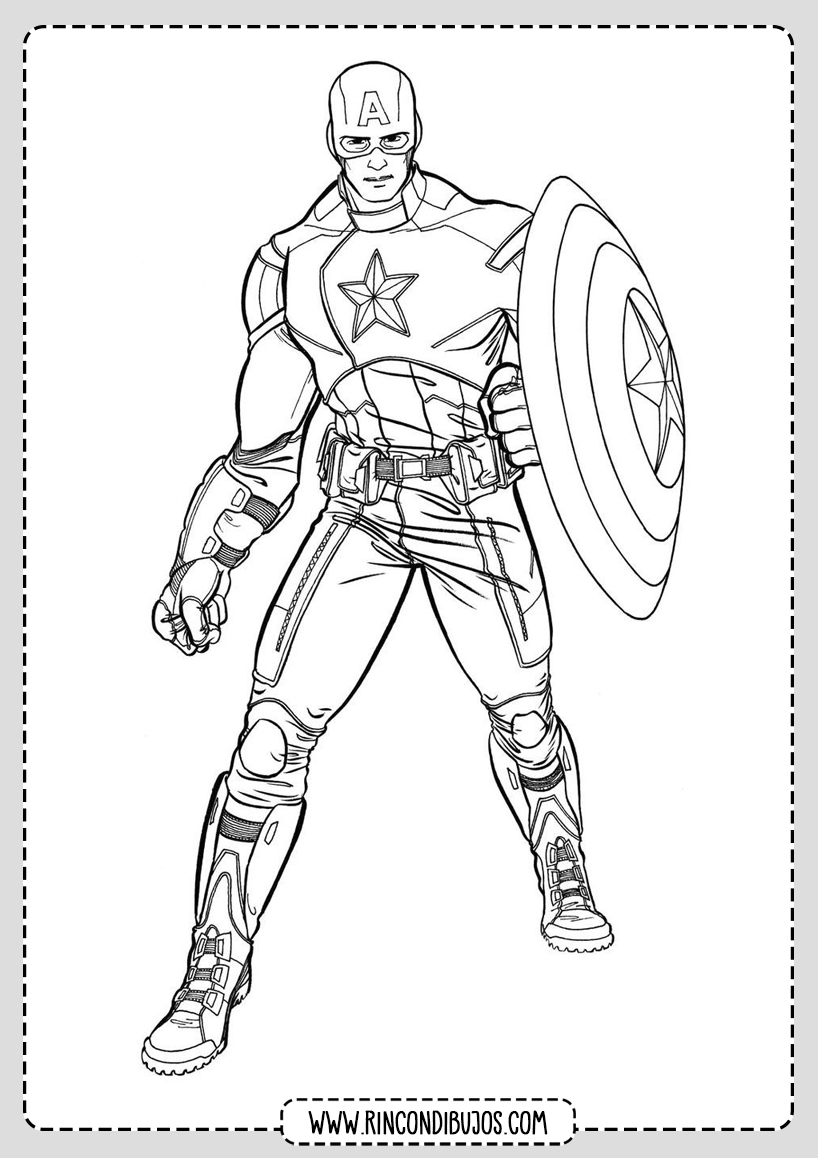 Capitan America Coloring Pages