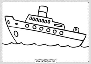 Dibujo Barco Para Colorear