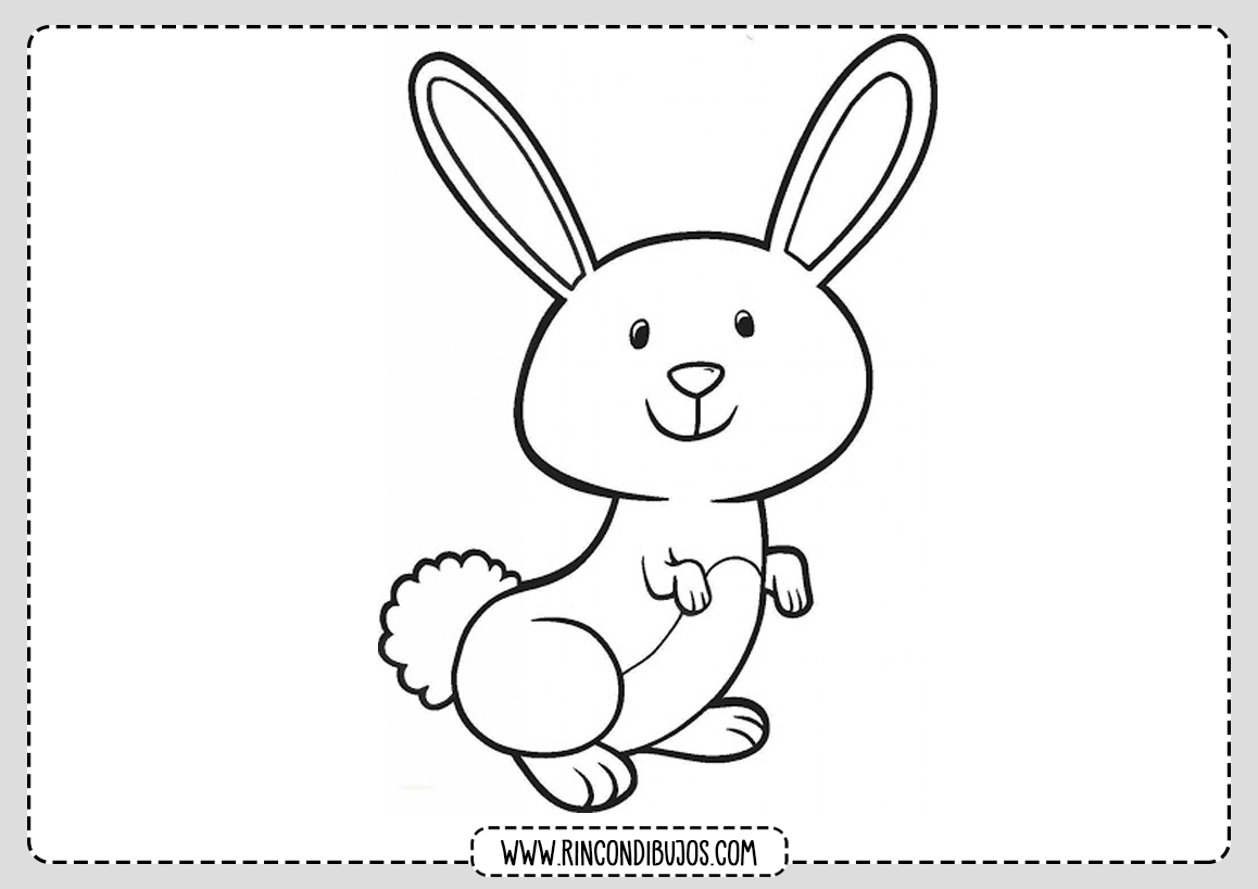 Dibujo de conejo Facil para colorear