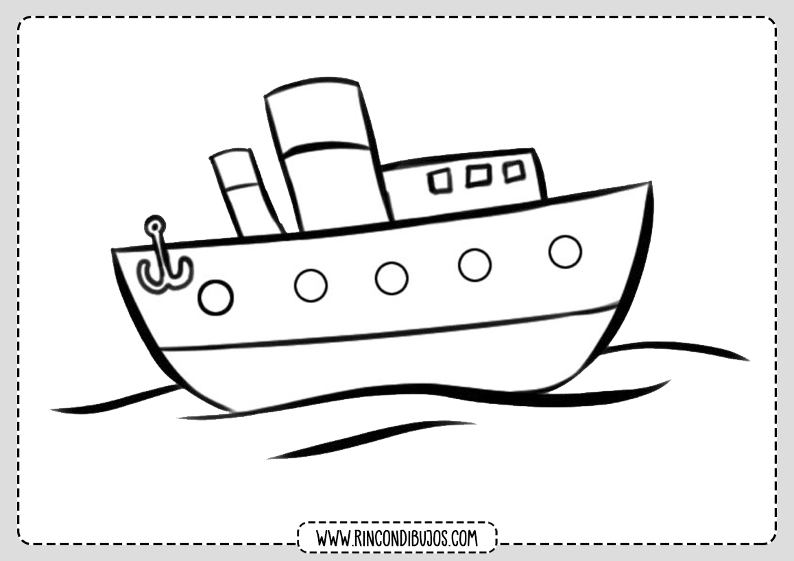Dibujo de un Barco Para Colorear