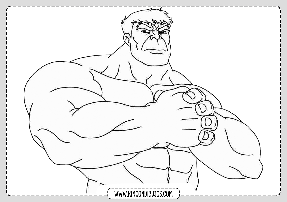 Dibujos de Hulk Colorear y Pintar