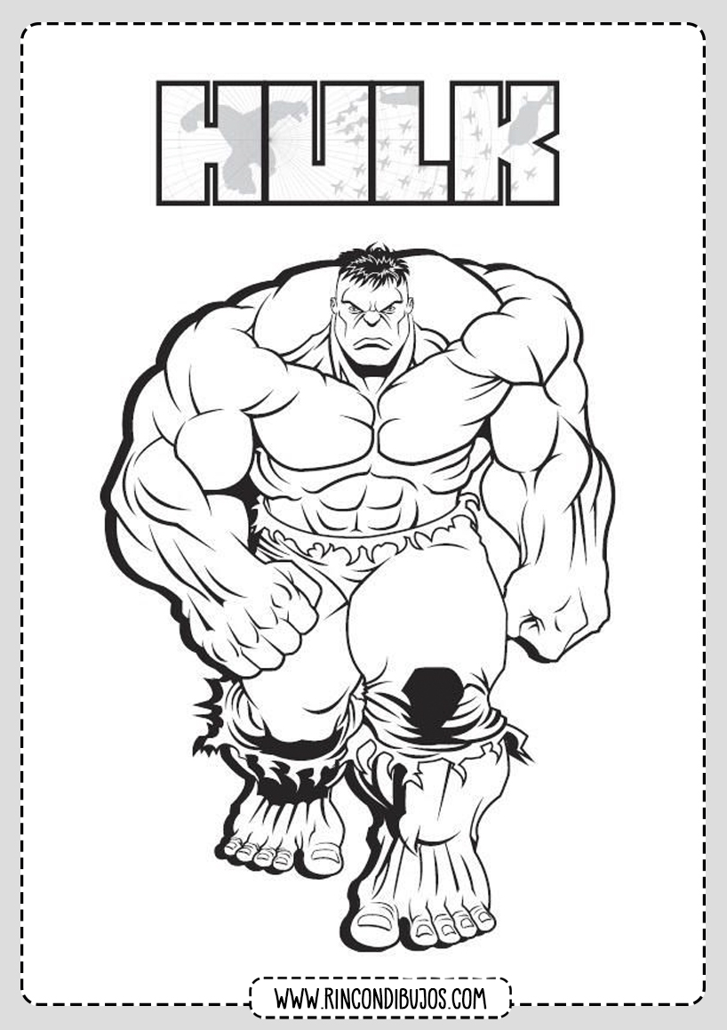 Dibujos de Hulk Marvel para Colorear