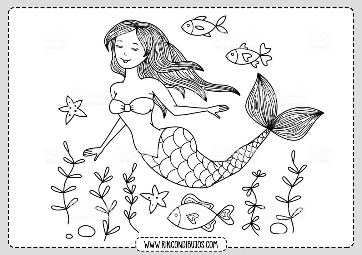 Dibujos de Sirenas para colorear