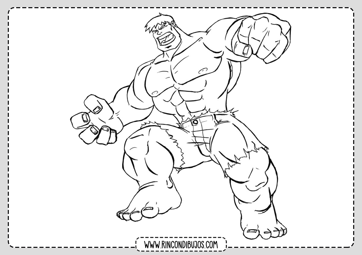 Hulk para Colorear