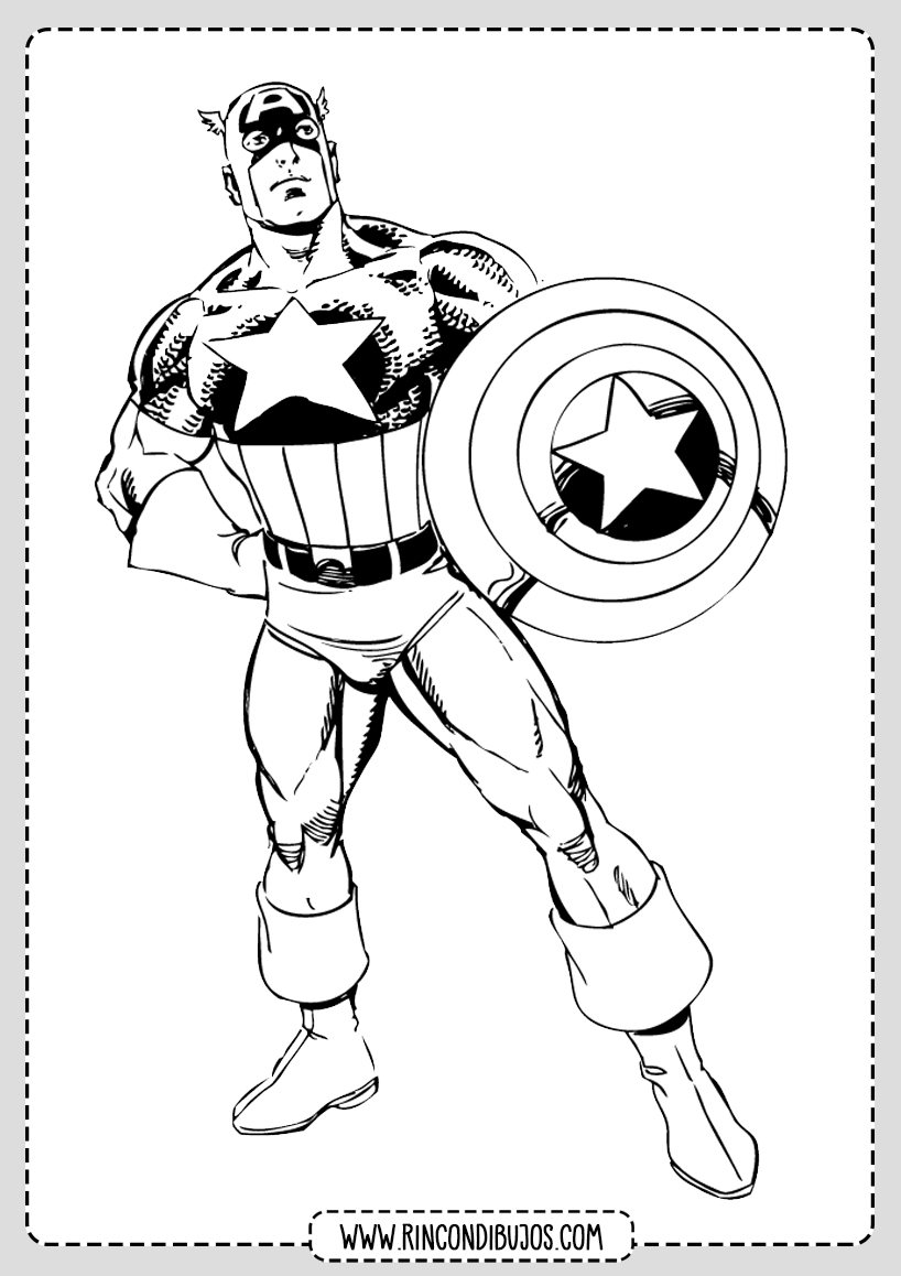Dibujos para Colorear del Capitán América
