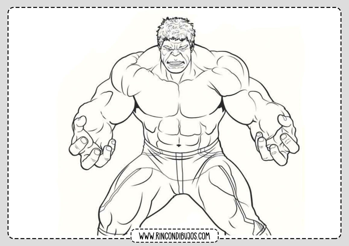 Pintar y Colorear Dibujos de Hulk
