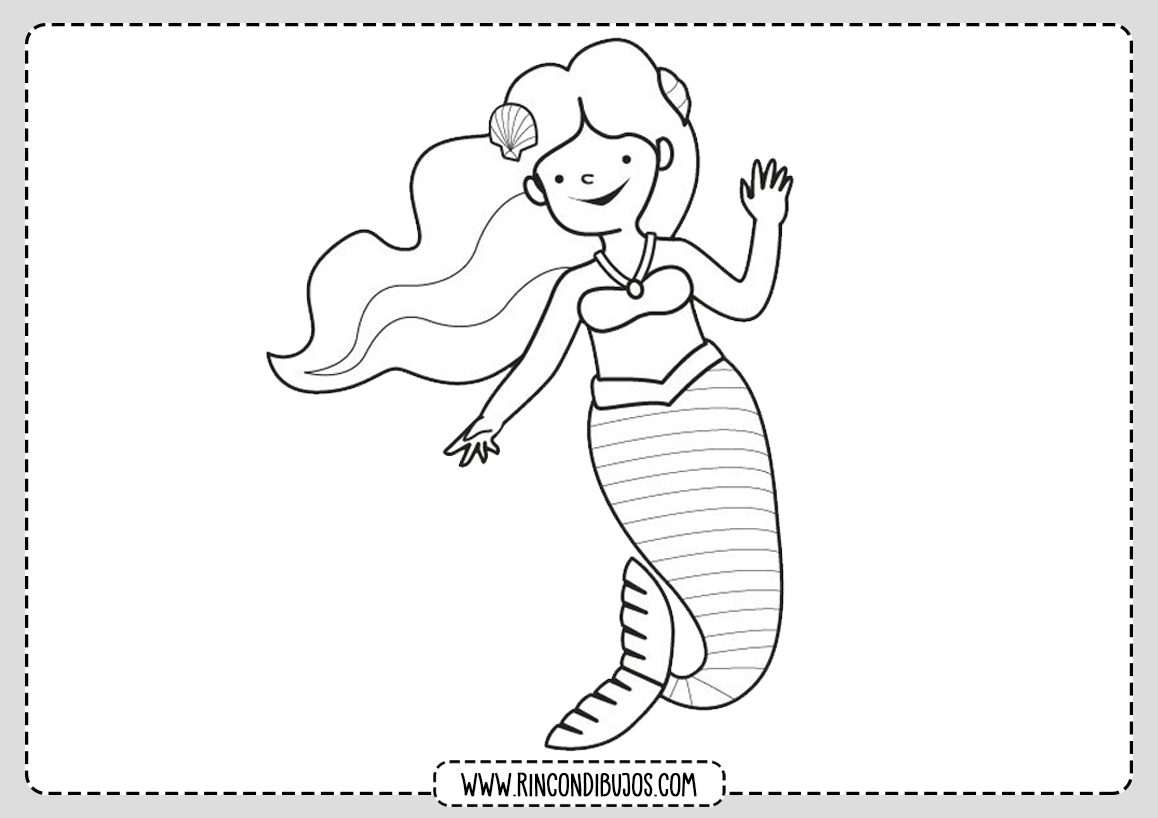 Sirenas para Colorear Dibujos