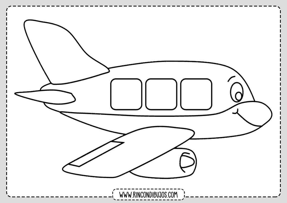 Colorear Dibujo de Avion