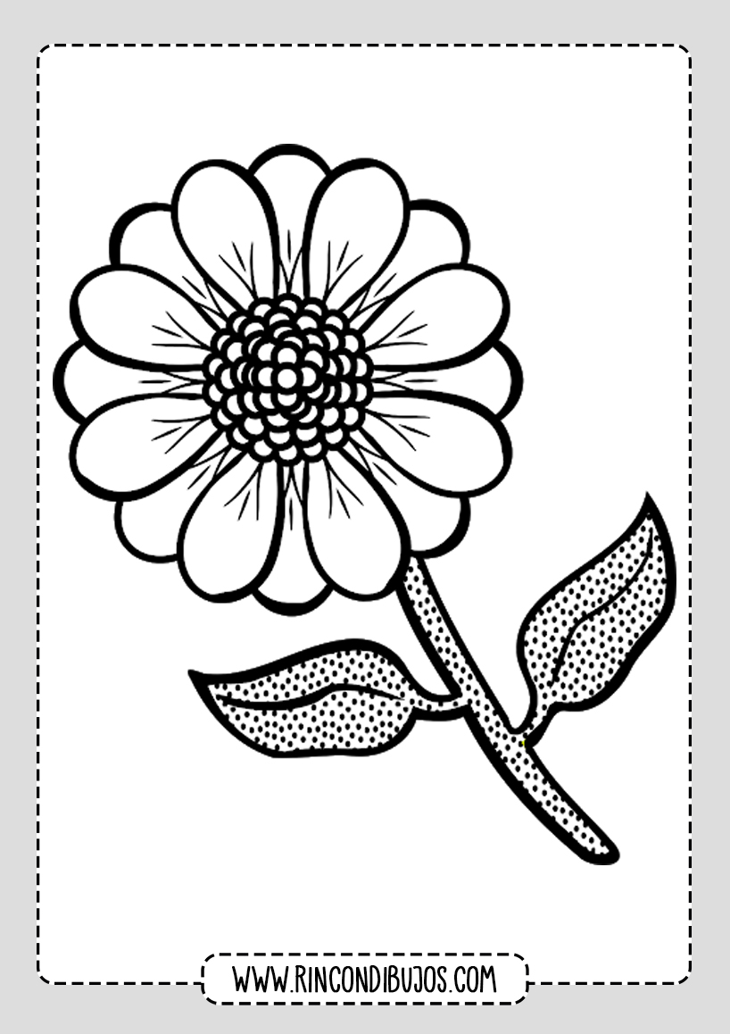Dibujos de Flores para colorear | Rincon Dibujos Laminas para Colorear