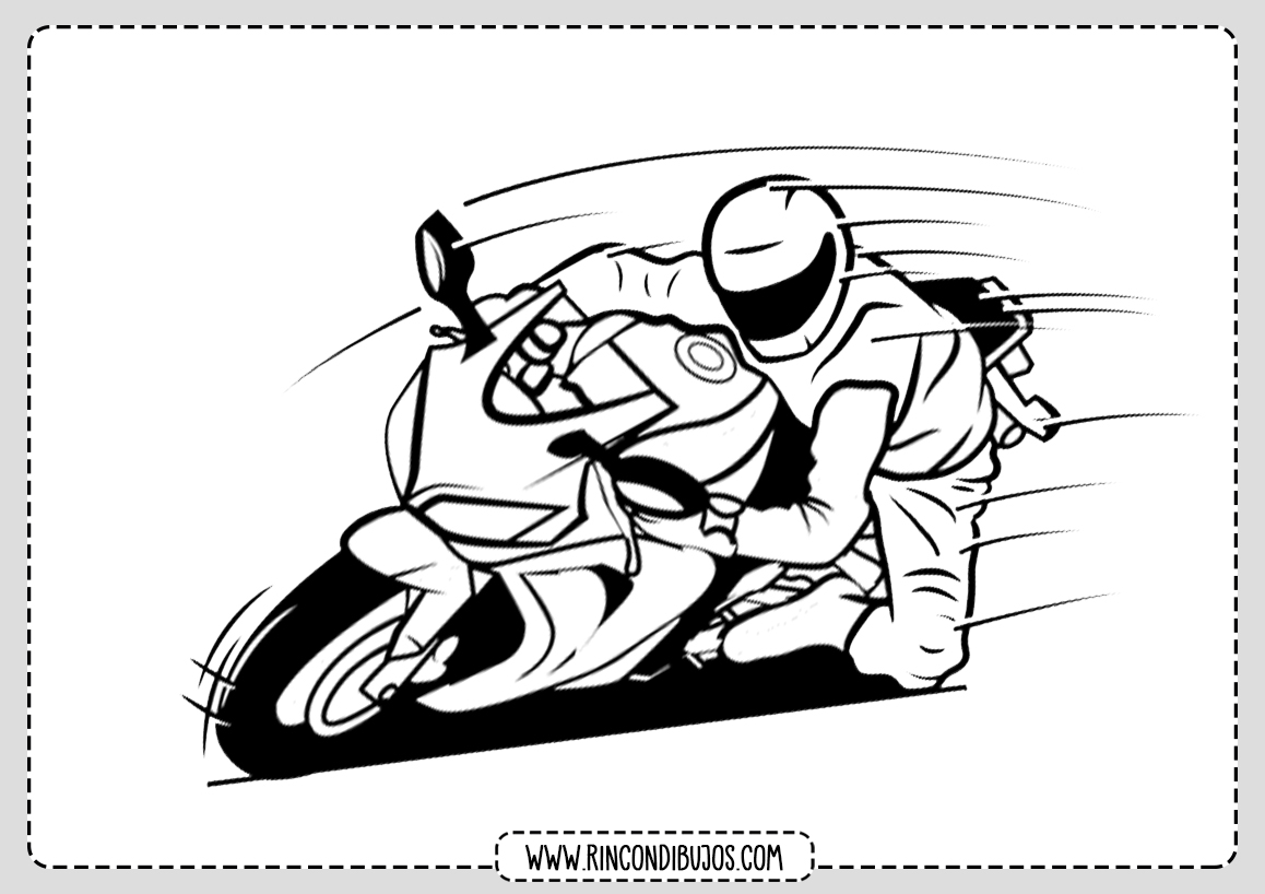 Dibujos de Motos para colorear | Dibujos de Motoristas