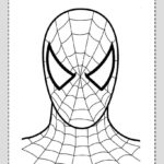 Dibujo Cara Spiderman