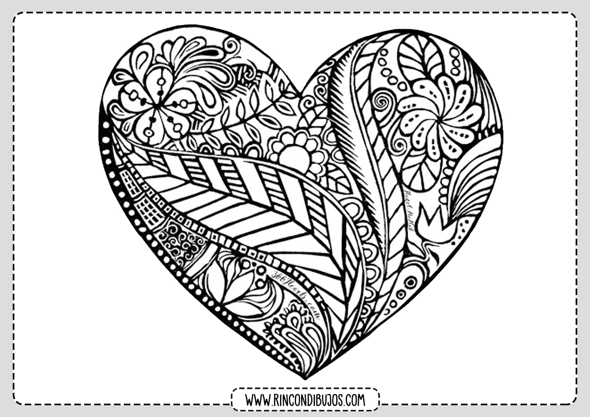 Dibujo Corazon Mandala