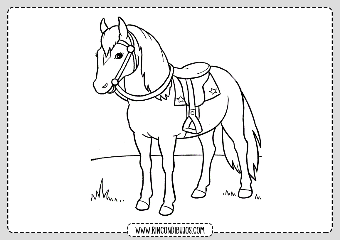 Dibujo caballo para colorear
