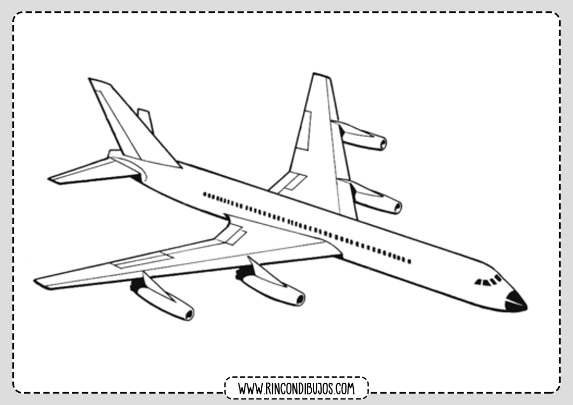 Dibujo de Avion Volando Colorear