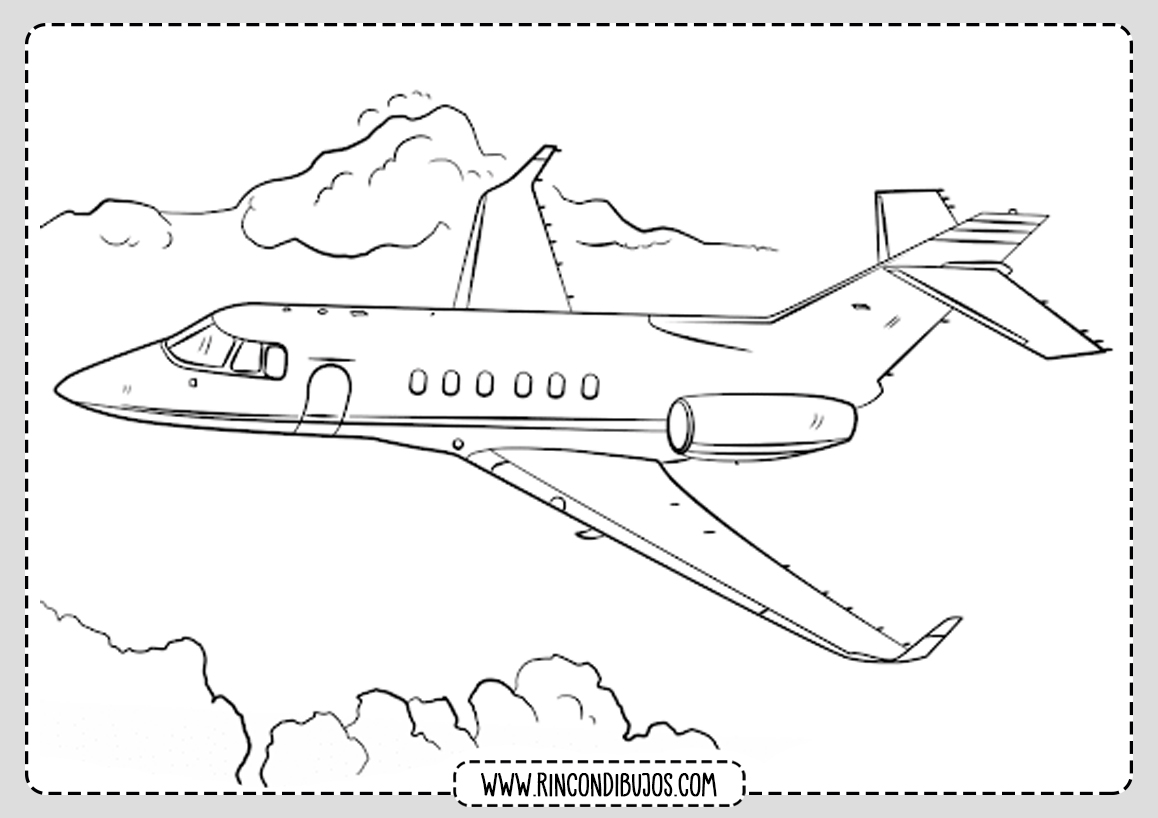 Dibujo de Avion en el aire