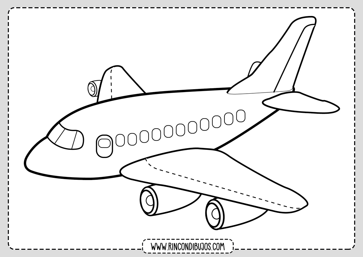 Dibujo de Avion para Colorar