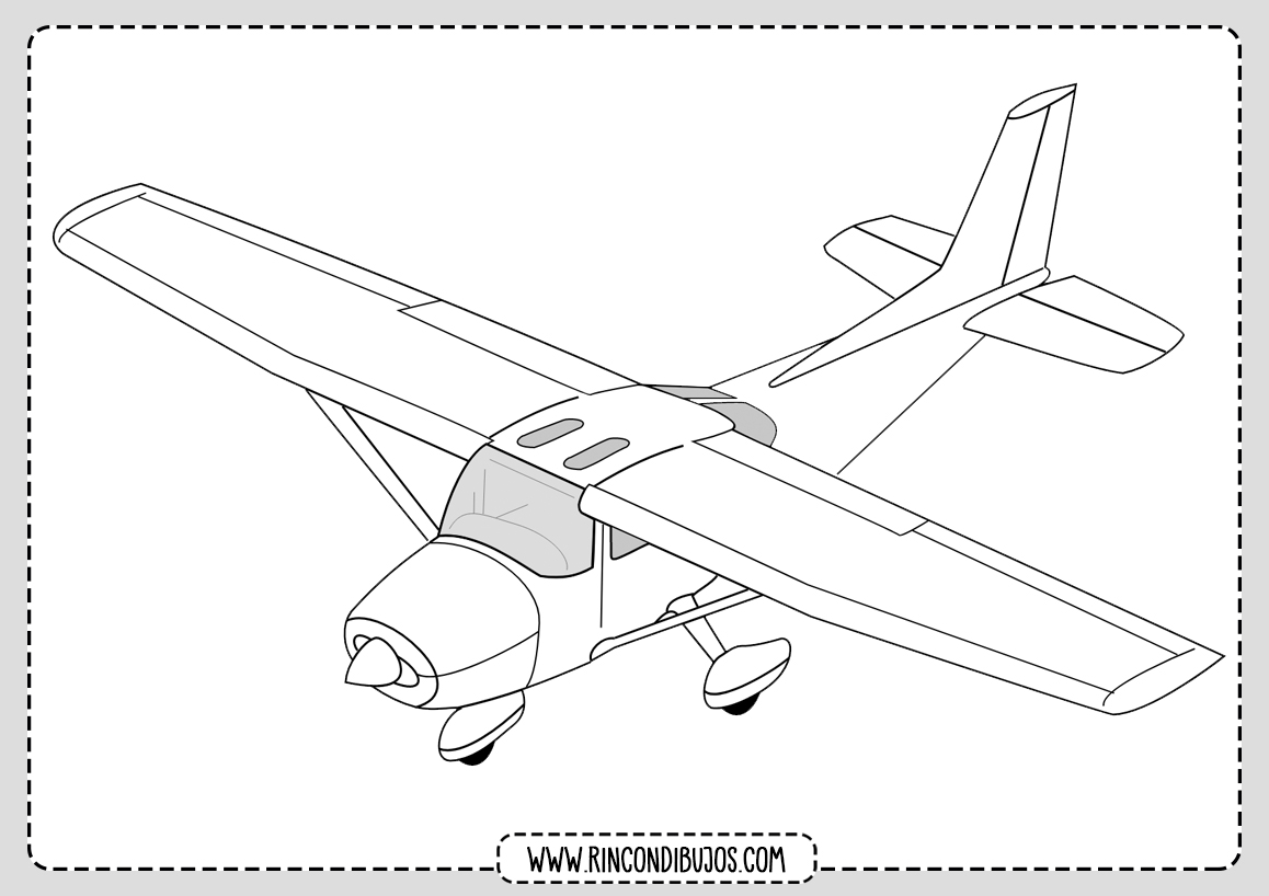 Dibujo de Avioneta para Pintar