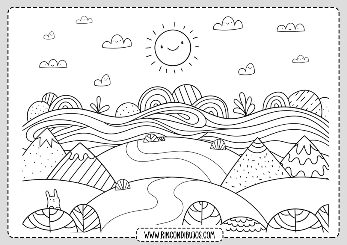 Dibujo de Paisaje para colorear