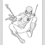 Dibujo de Spiderman volando