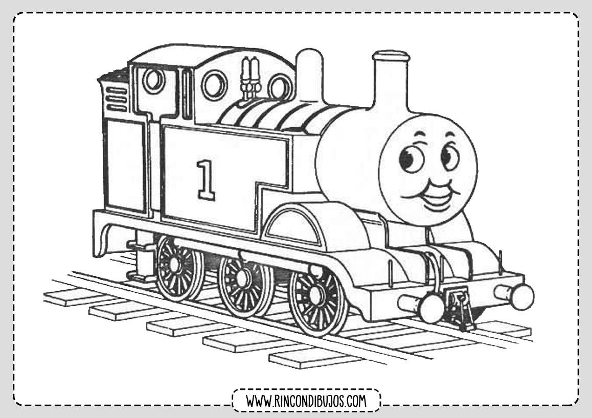 Dibujos Bonitos de Trenes para Colorear
