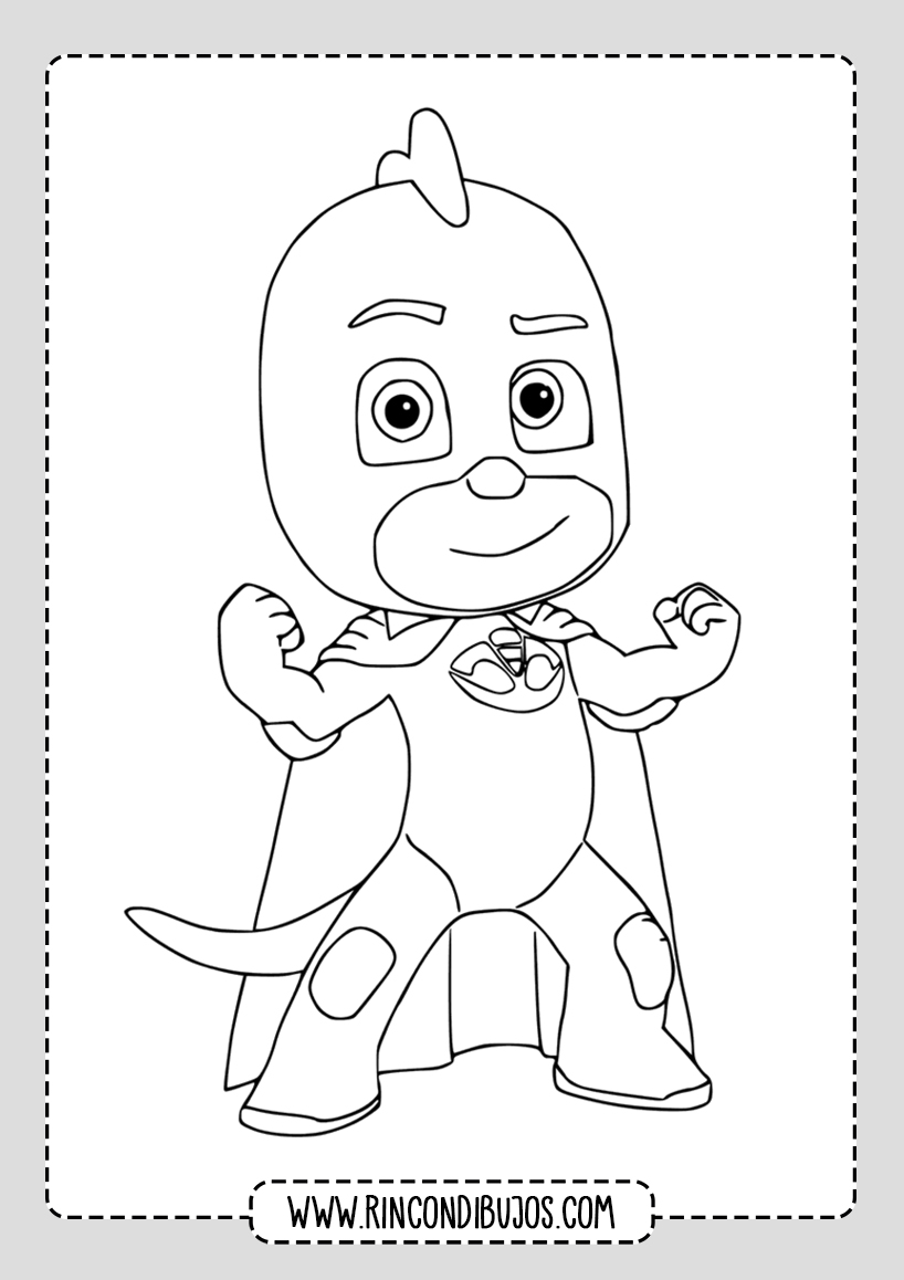 Dibujos Faciles Colorear PJ Masks